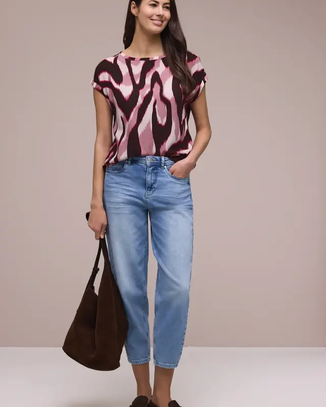 Street One Print Bluse - Clouded Blush