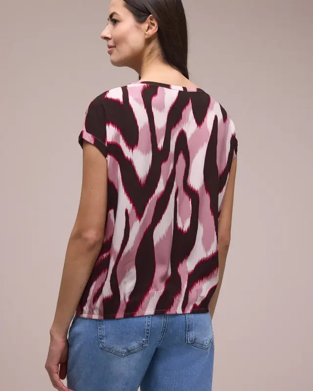 Street One Print Blouse - Clouded Blush