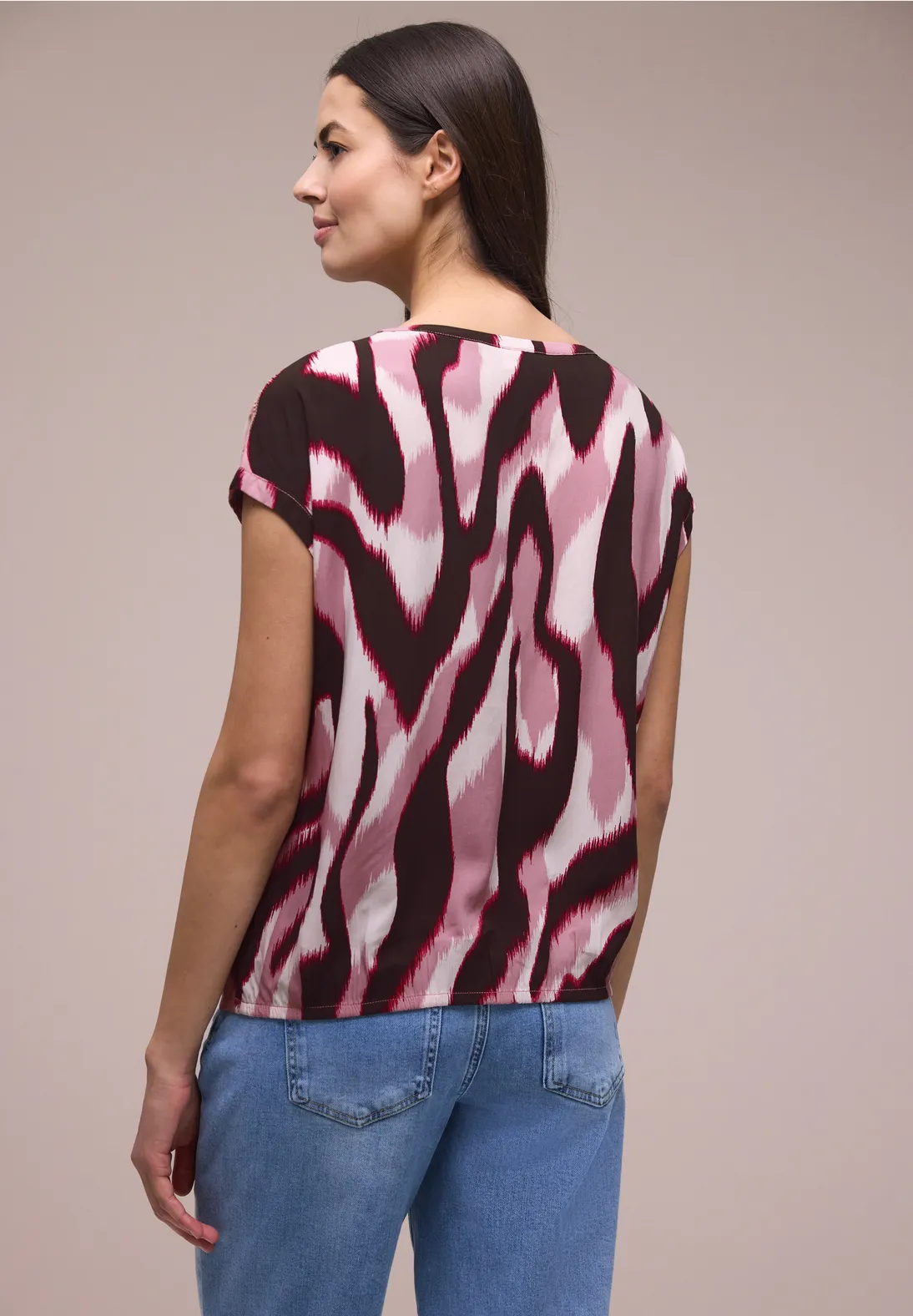 Street One Print Blouse - Clouded Blush