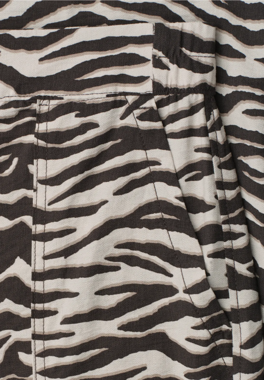 Street One Wide Leg Hose Animal Print - Espresso Brown