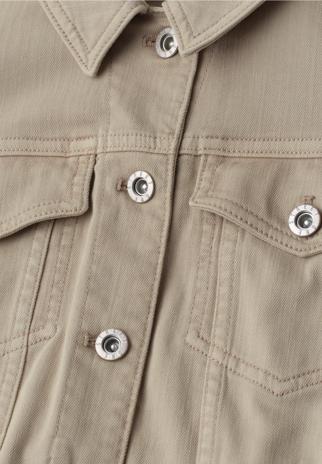 Street One Color Jacke Denim Look - Beige Washed
