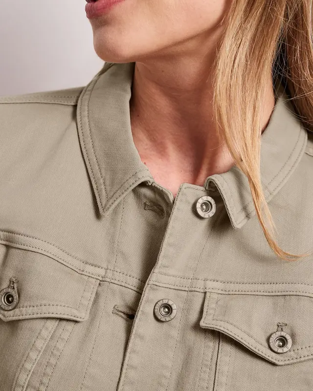 Street One Color Jacke Denim Look - Beige Washed