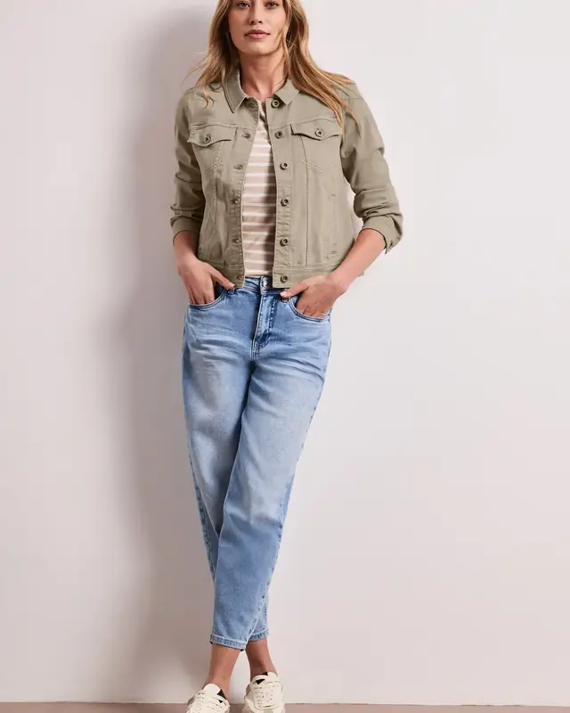 Street One Color Jacke Denim Look - Beige Washed