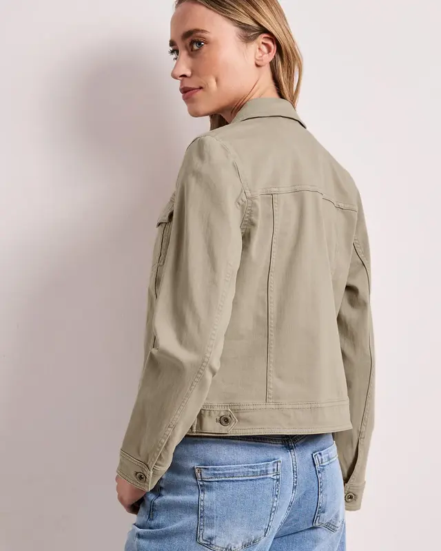 Street One Color Jacke Denim Look - Beige Washed