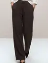Street One Wide Leg Hose Emee - Espresso Brown