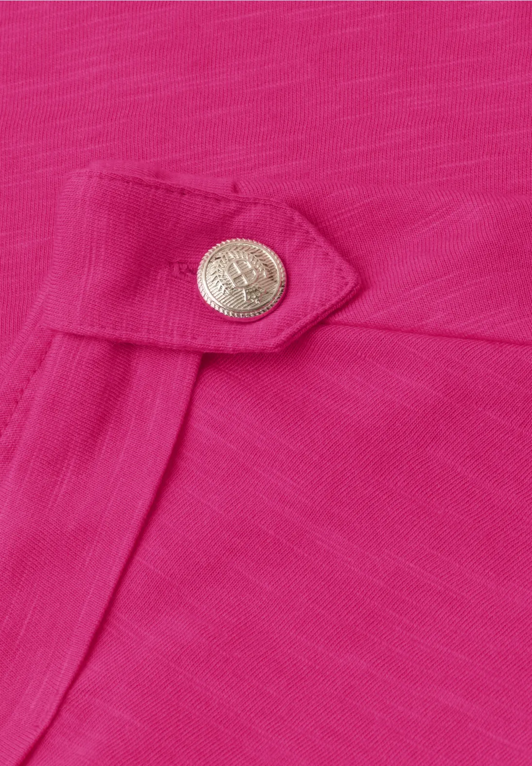 Street One Shirt met Knoopdetail - Magenta Dream