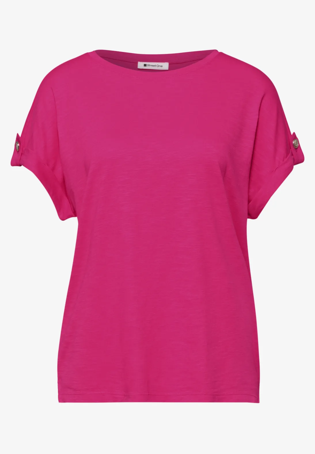 Street One Shirt with Button Detail - Magenta Dream