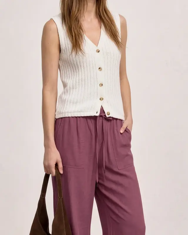 Street One Wide Leg Hose Emee - Dark Clouded Blush