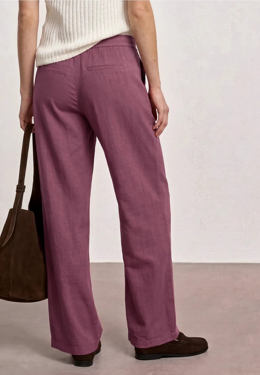 Street One Wide Leg Broek Emee - Dark Clouded Blush