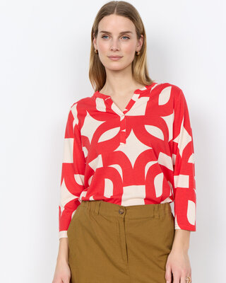 Soyaconcept Shirt Felicity AOP 542 - Bittersweet Combi