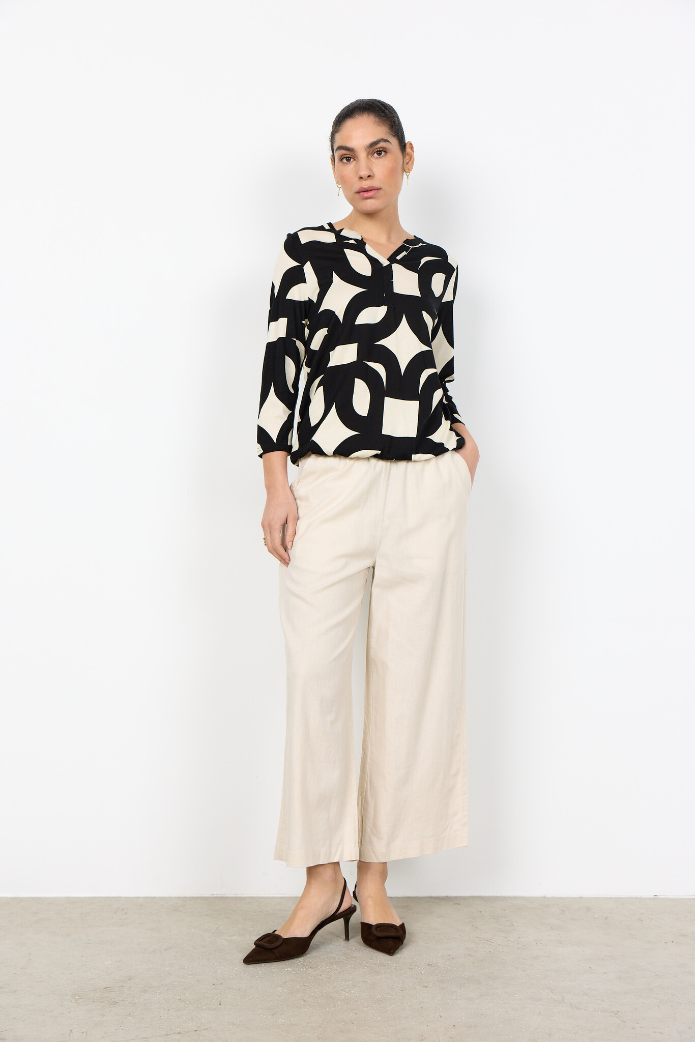 Soyaconcept Shirt Felicity AOP 542 - Black Combi