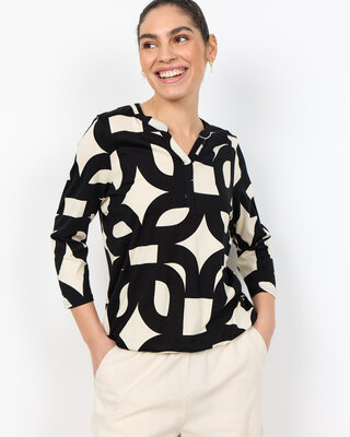 Soyaconcept Shirt Felicity AOP 542 - Black Combi