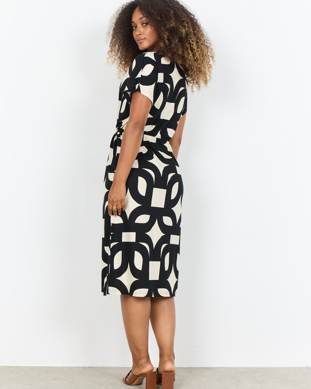 Soyaconcept Jurk Felicity AOP 543 - Black Combi