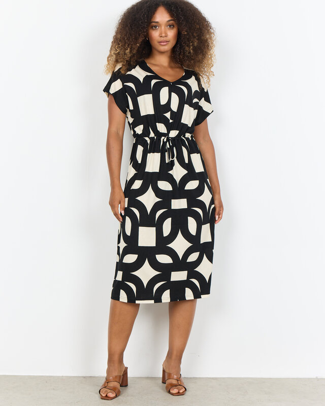 Soyaconcept Kleid Felicity AOP 543 - Black Combi