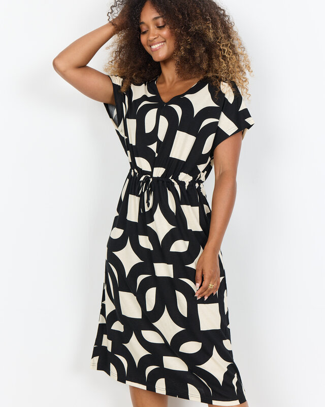 Soyaconcept Dress Felicity AOP 543 - Black Combi