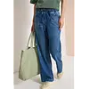 Wide Leg Hose - Mid Blue Used Wash