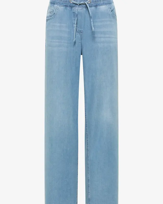 Cecil Wide Leg Hose - Light Blue Used Wash