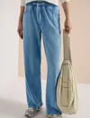 Cecil Wide Leg Hose - Light Blue Used Wash