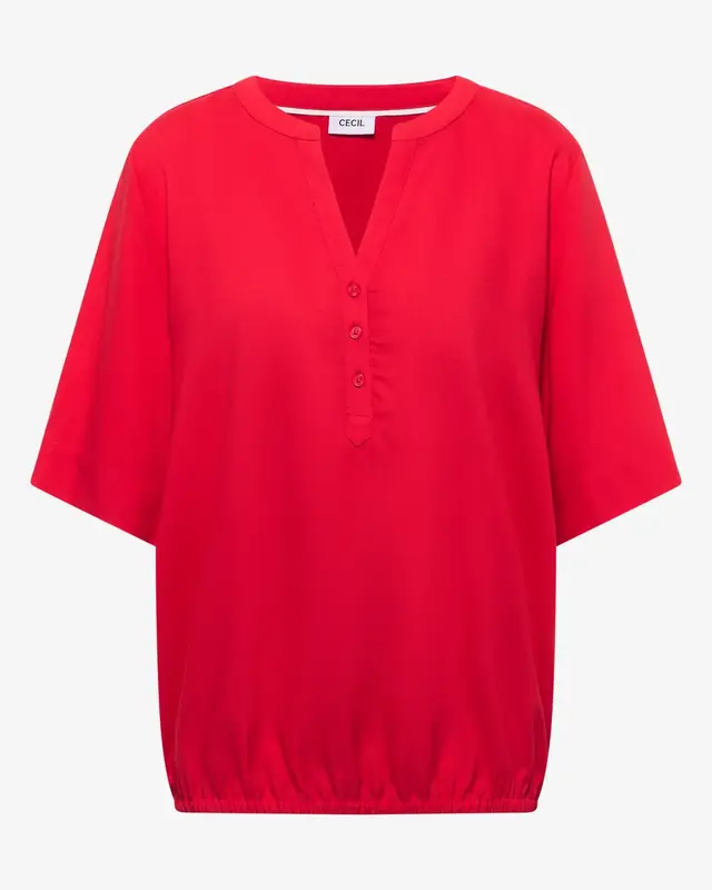 Cecil Kurzarm Bluse - Glazed Apple Red