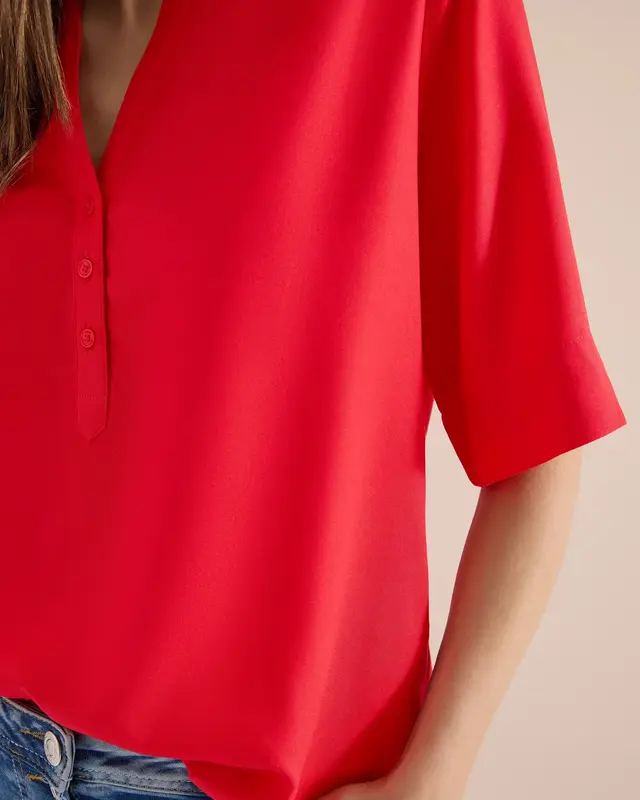 Cecil Blouse Korte Mouw - Glazed Apple Red