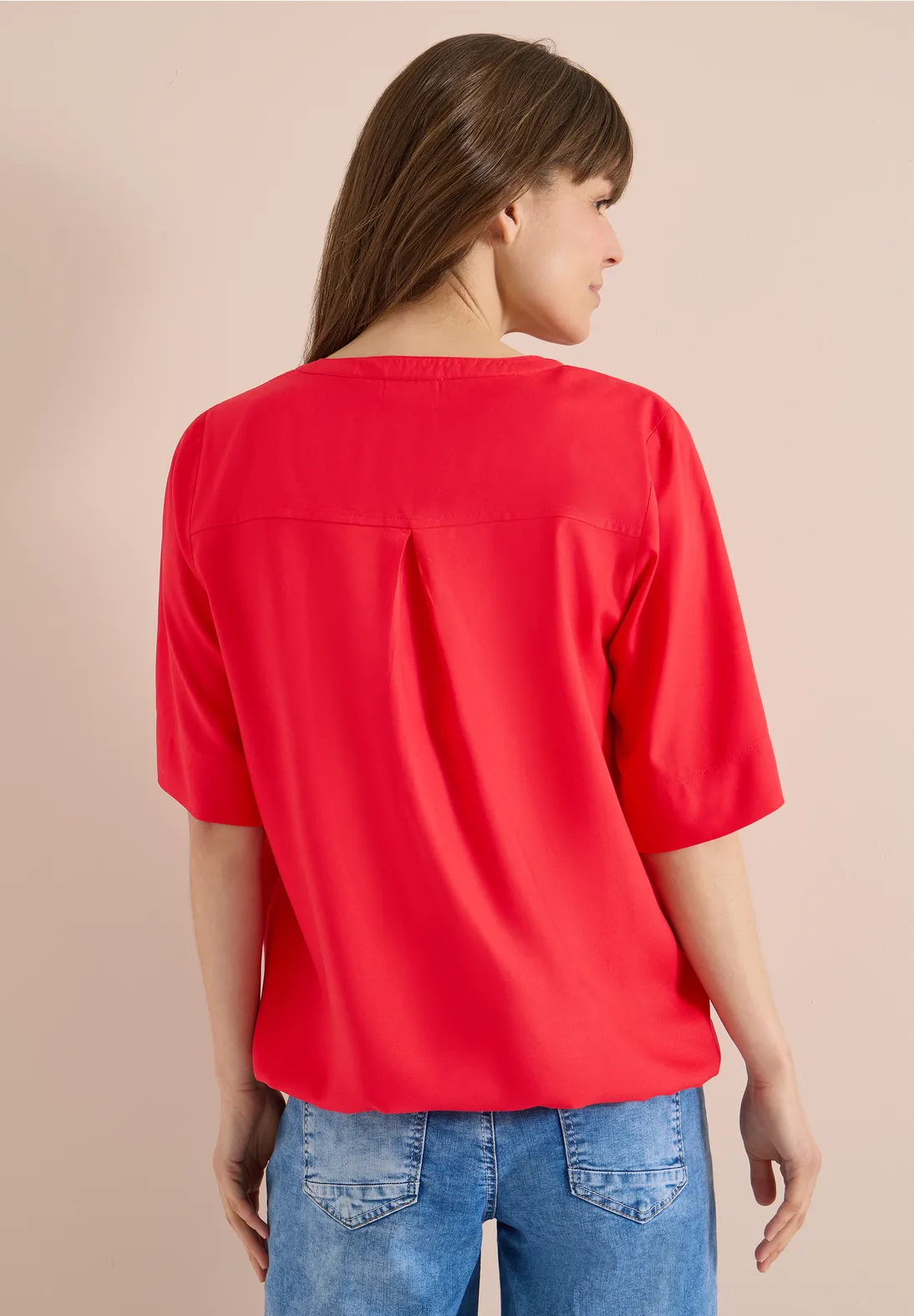 Cecil Short Sleeve Blouse - Glazed Apple Red
