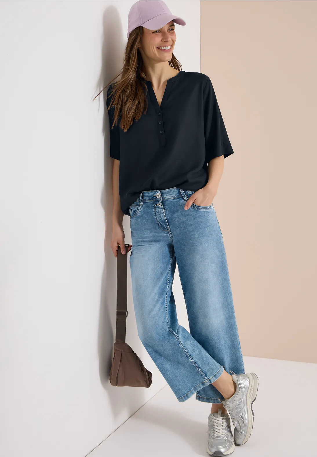 Cecil Short Sleeve Blouse - Universal Blue