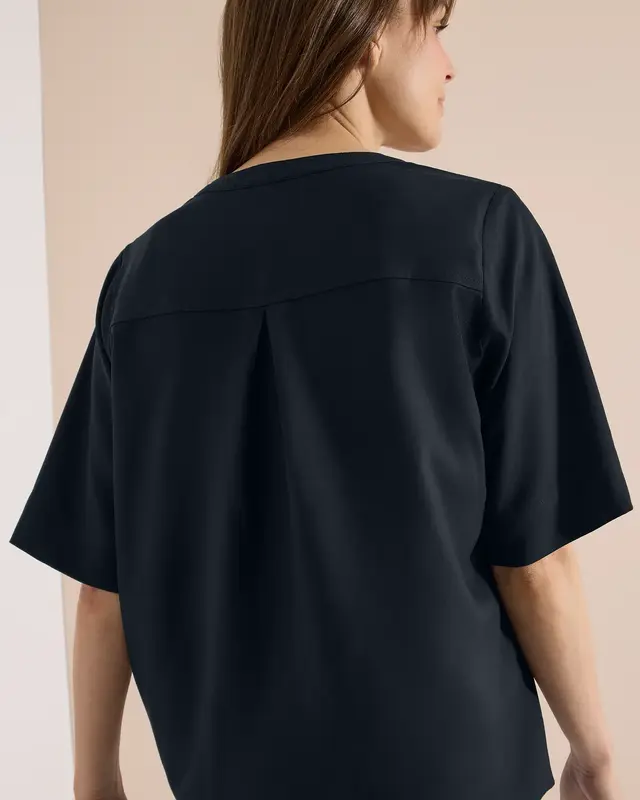 Cecil Kurzarm Bluse - Universal Blue