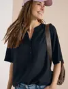 Cecil Short Sleeve Blouse - Universal Blue