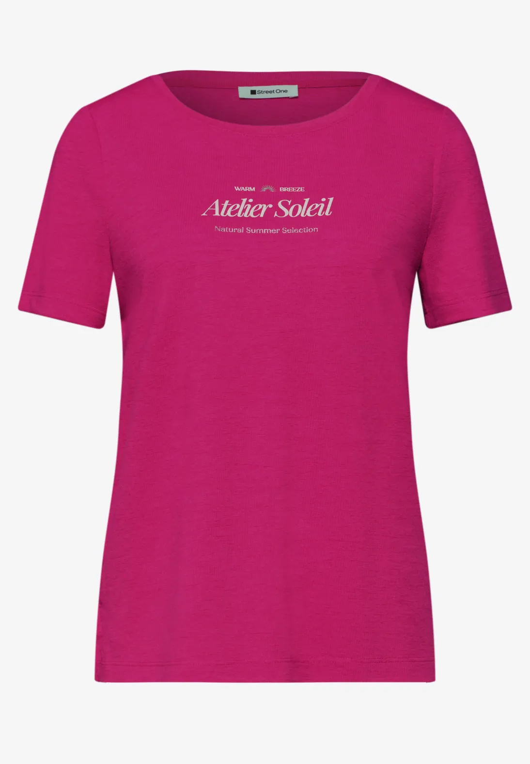 Street One Shirt met Tekst - Magenta Dream
