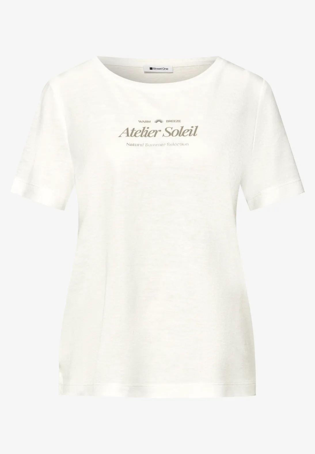 Street One Shirt with Text - Off White