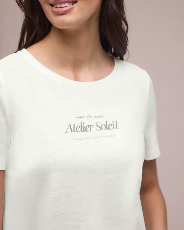 Street One Shirt mit Wording - Off White