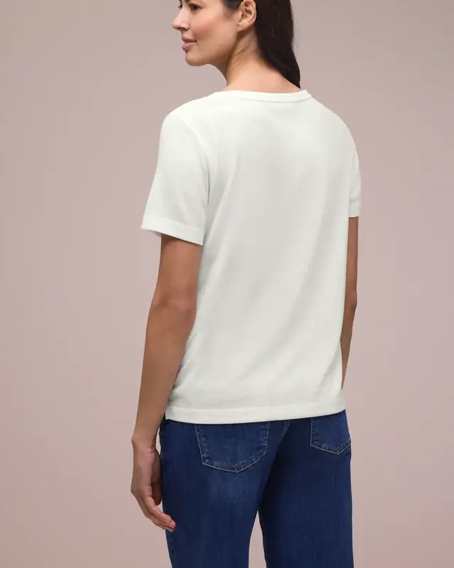 Street One Shirt mit Wording - Off White