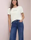 Street One Shirt met Tekst - Off White
