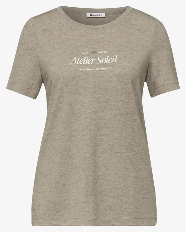 Street One Shirt mit Wording - Timeless Beige