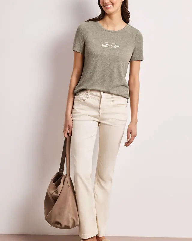 Street One Shirt with Text - Timeless Beige