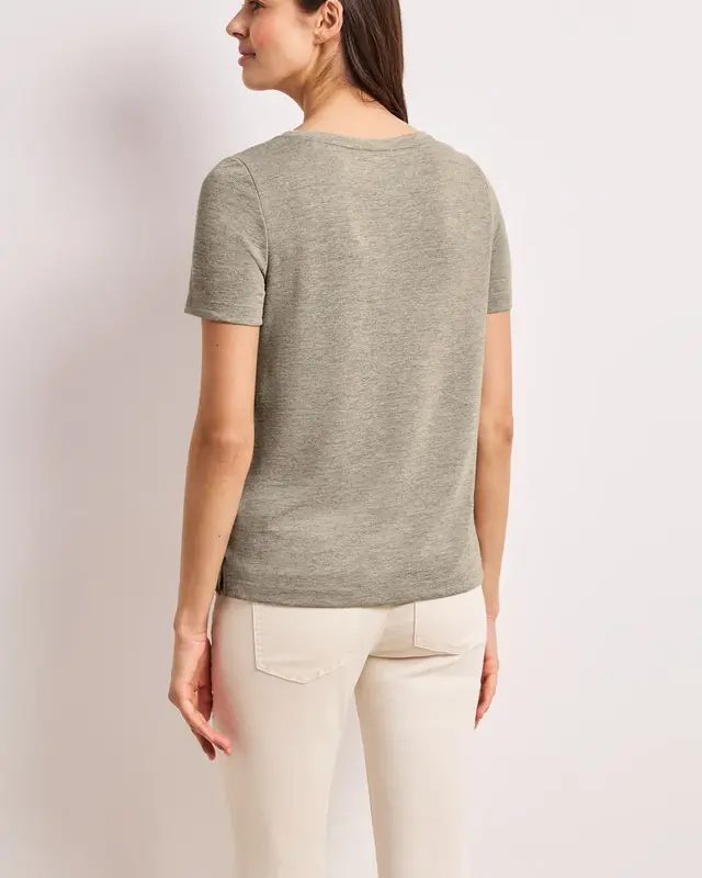 Street One Shirt mit Wording - Timeless Beige