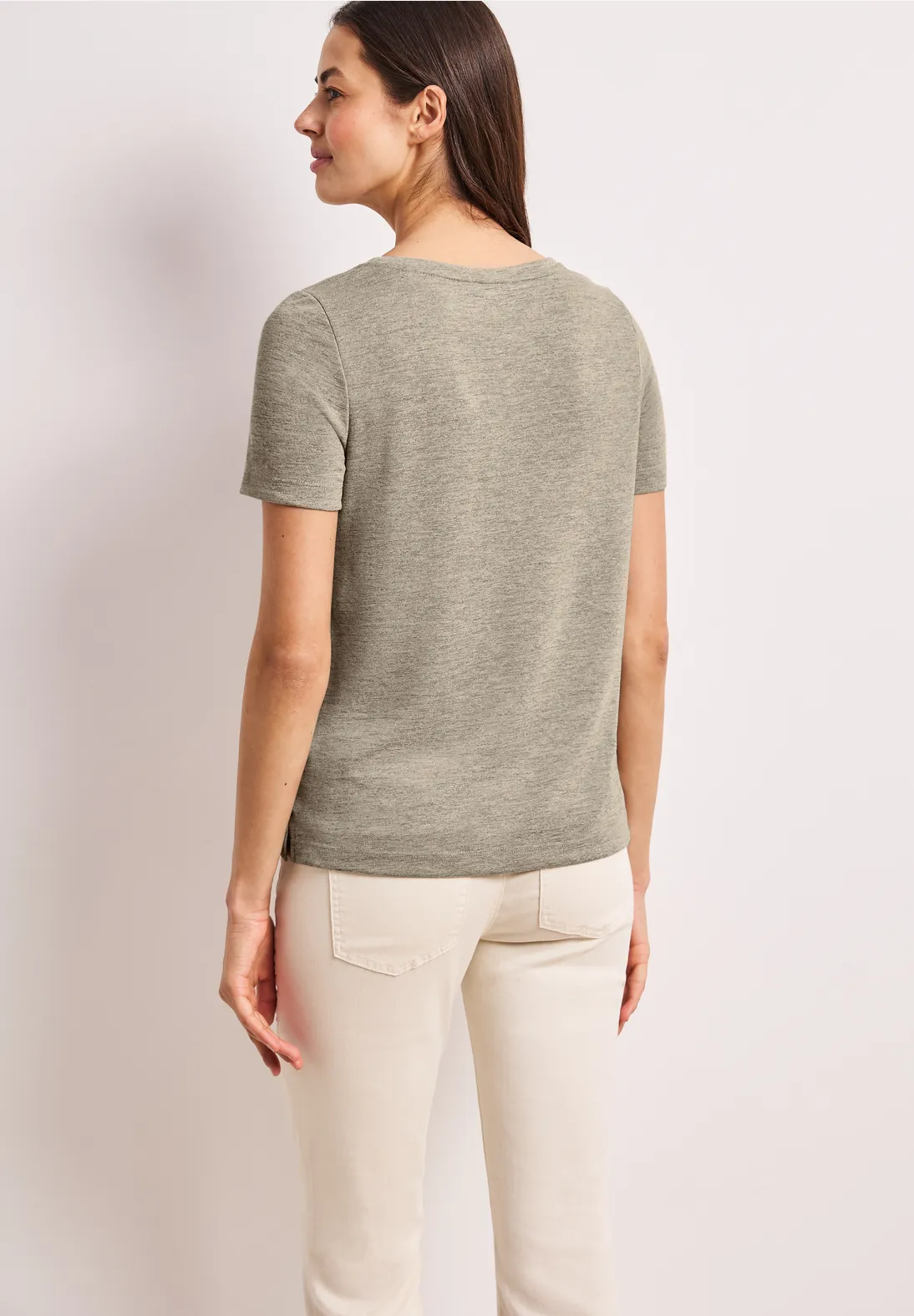 Street One Shirt mit Wording - Timeless Beige