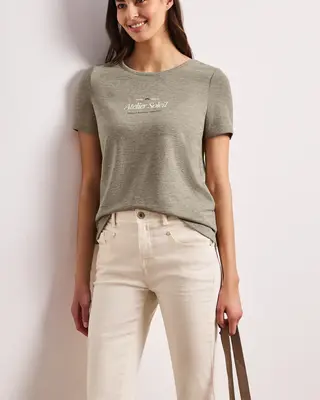 Street One Shirt with Text - Timeless Beige