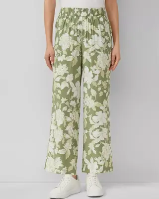 S. Oliver Culotte with Print - Olive Green