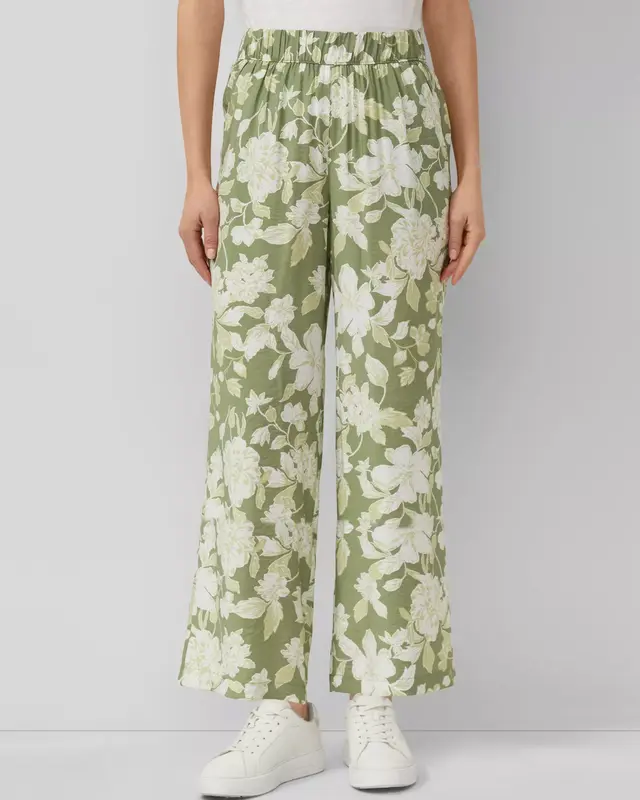 S. Oliver Culotte mit Print - Olive Green