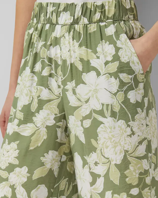 S. Oliver Culotte met Print - Olive Green