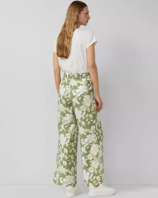 S. Oliver Culotte with Print - Olive Green