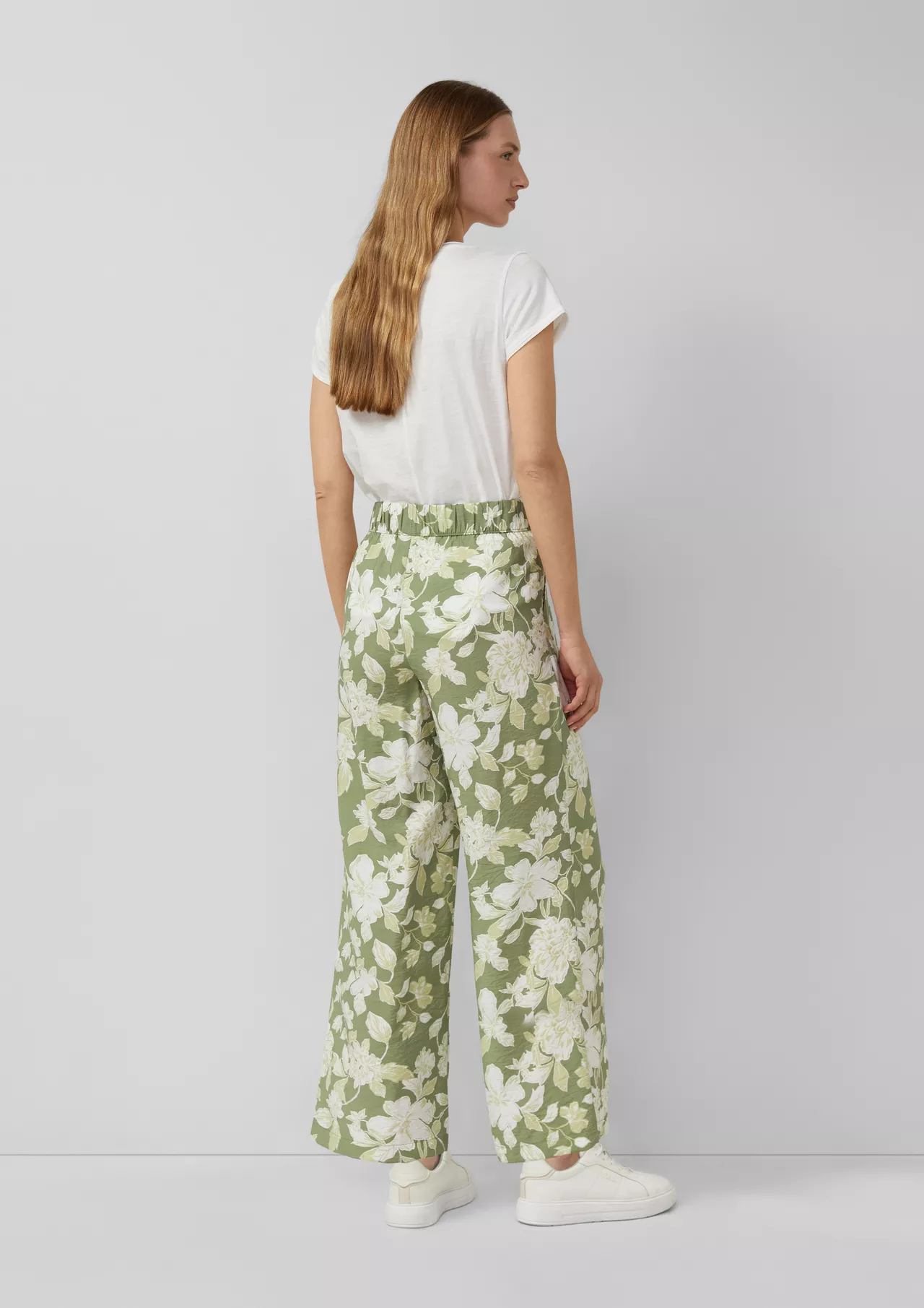 S. Oliver Culotte with Print - Olive Green