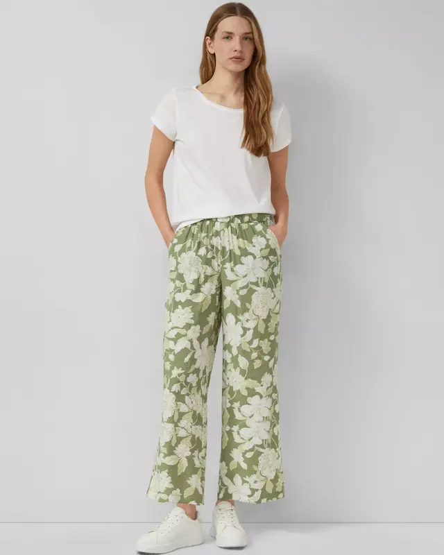 S. Oliver Culotte mit Print - Olive Green
