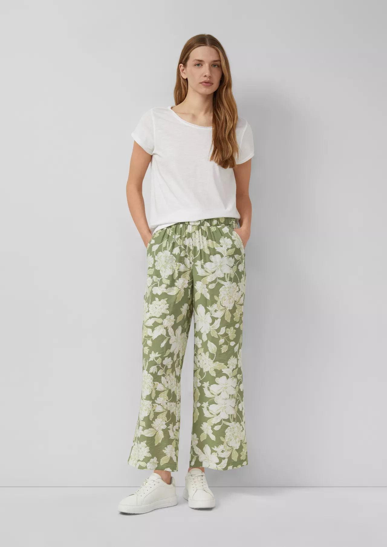S. Oliver Culotte mit Print - Olive Green
