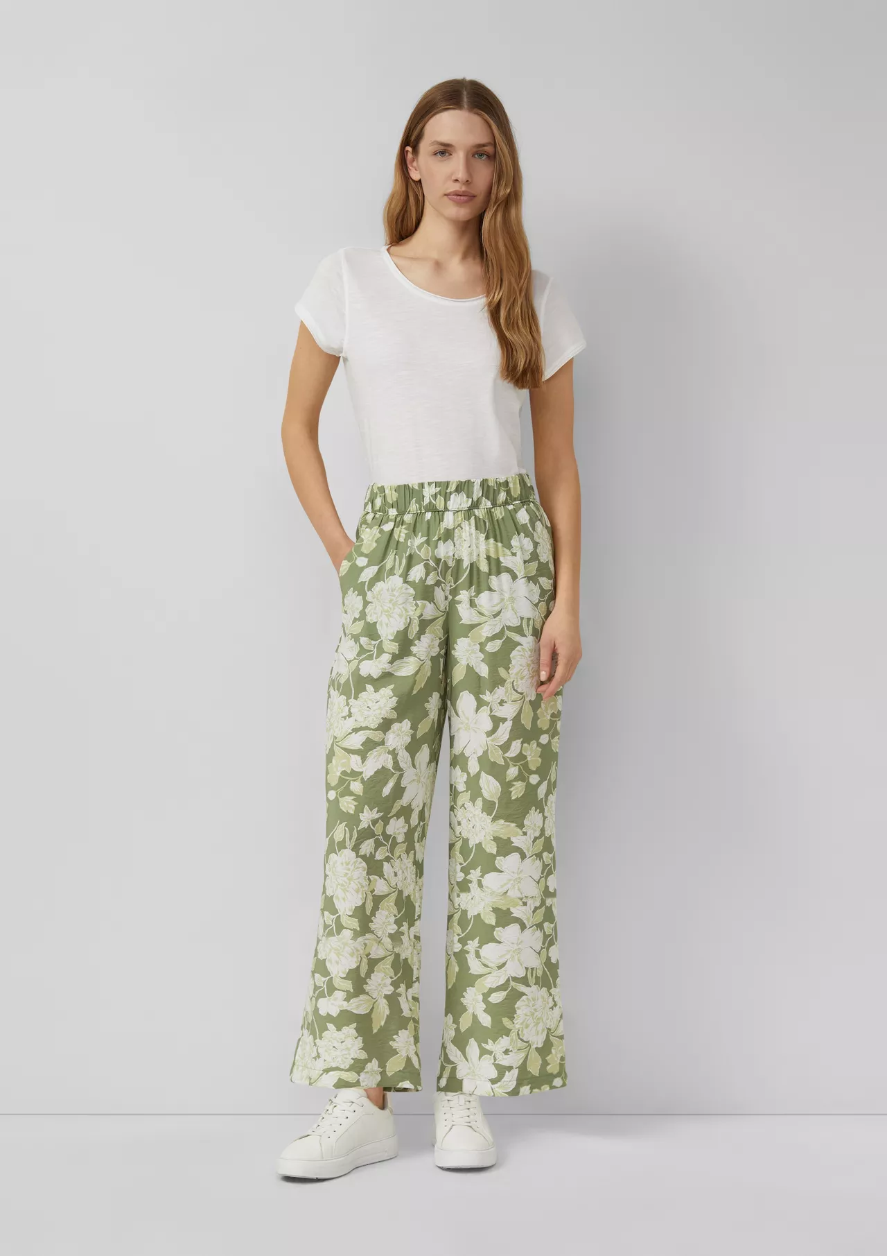 S. Oliver Culotte mit Print - Olive Green