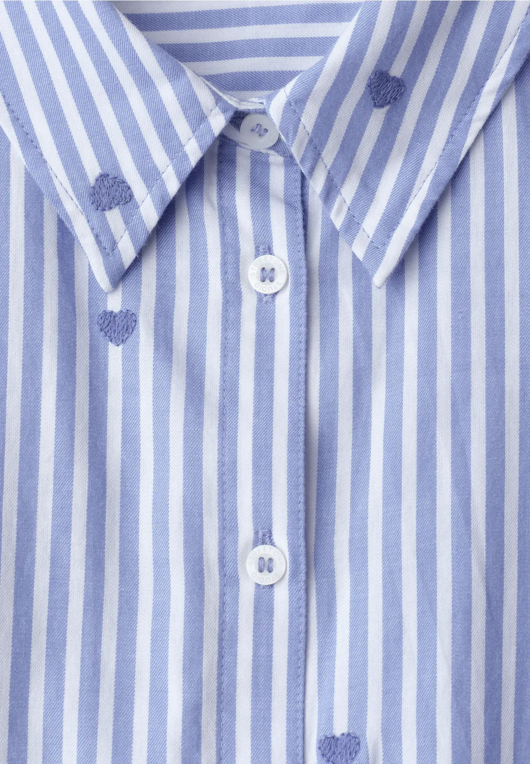 Street One Studio Bluse mit Stickerei - Eventide Blue