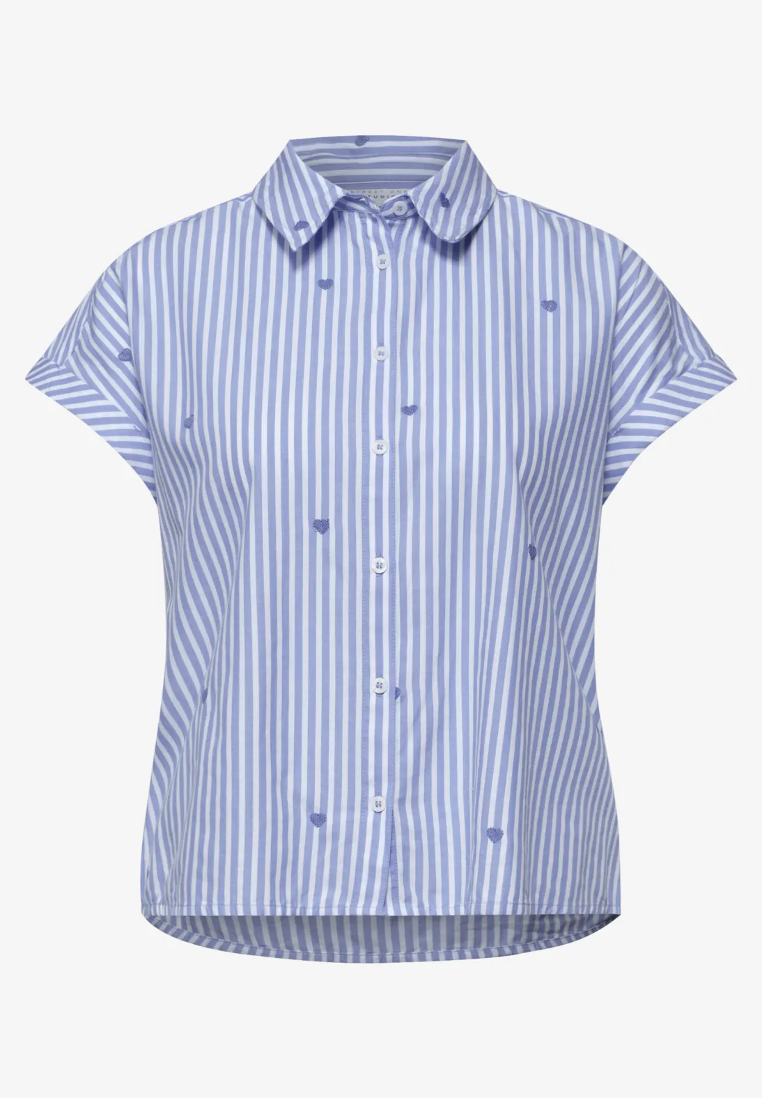 Street One Studio Blouse with Embroidery - Eventide Blue