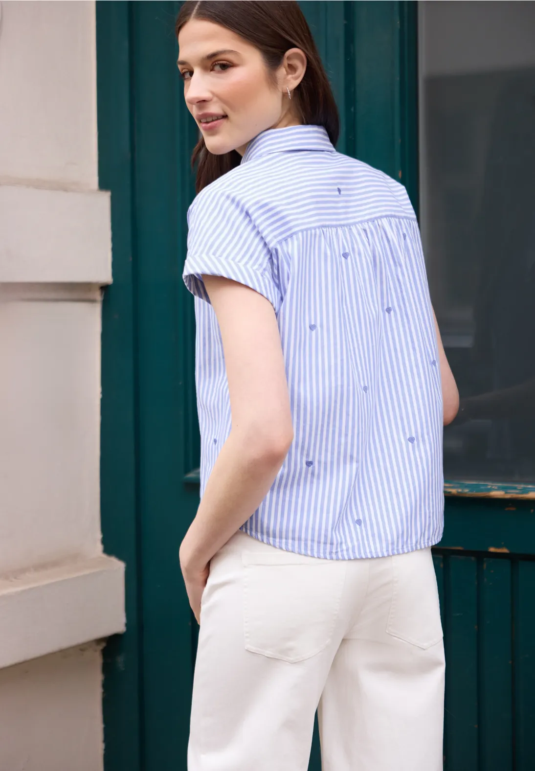 Street One Studio Bluse mit Stickerei - Eventide Blue