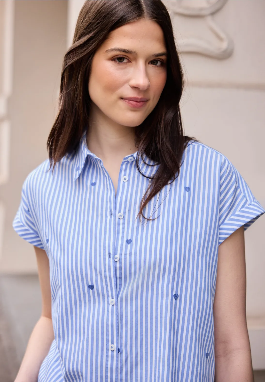 Street One Studio Bluse mit Stickerei - Eventide Blue